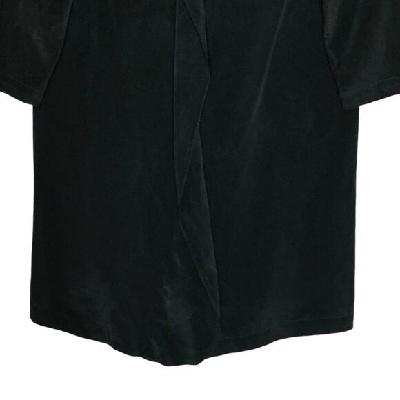 Tibi 4 Womens Black Ruffle Drape Front Tunic Dress Silk Corpcore Minimalist - Picture 4 of 7